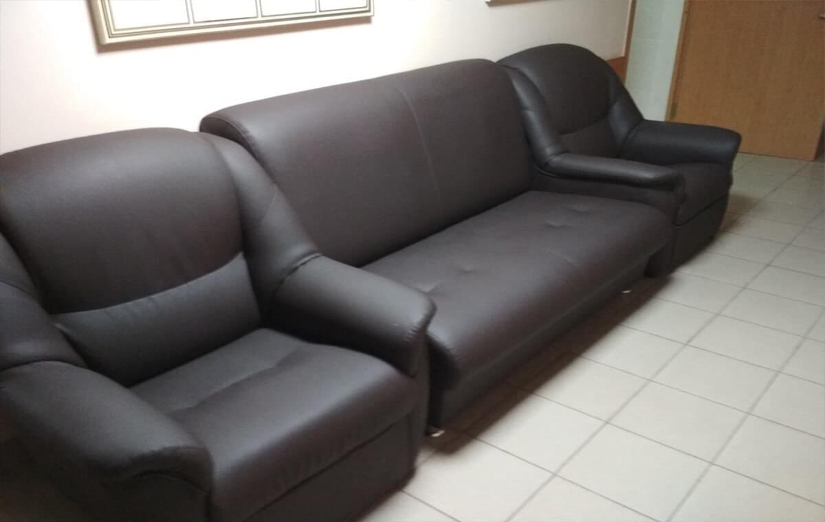 выполненные работы по ремонту и перетяжке мебели 